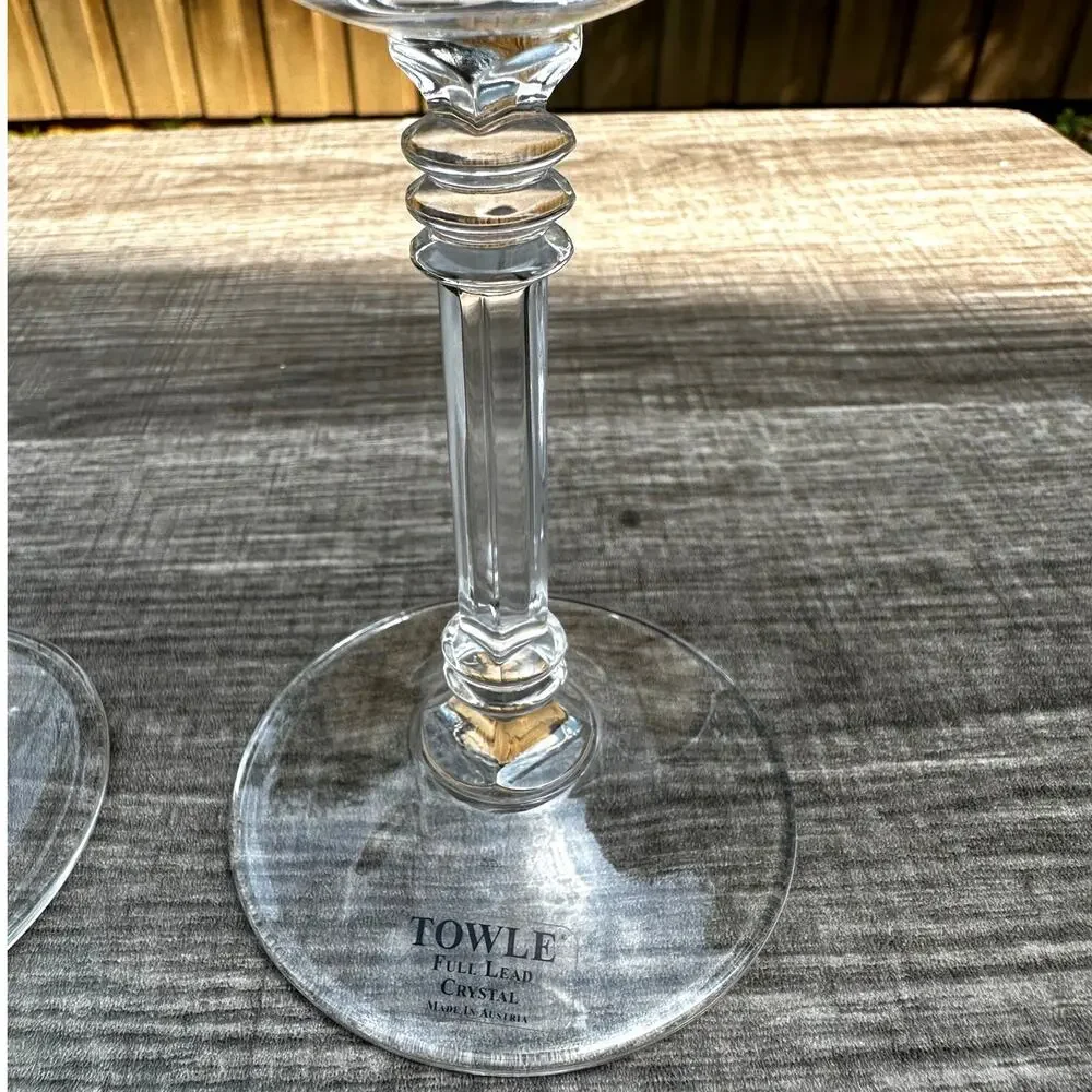 Towle TOC71NO Elegant Austrian Crystal Water Goblet -Excellent-Set of 3